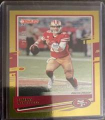 Jimmy Garoppolo [Gold Press Proof] #10 Football Cards 2020 Panini Donruss Prices
