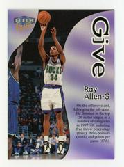 Ray Allen Basketball Cards 1998 Ultra Give and Take Prices