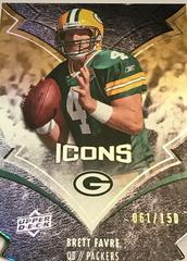 Brett Favre [Silver Die Cut] #34 Football Cards 2008 Upper Deck Icons Prices
