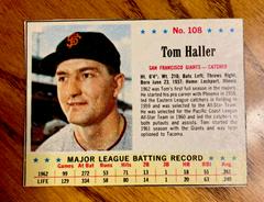 Tom Haller [Hand Cut] #108 Baseball Cards 1963 Post Cereal Prices