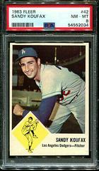 Sandy Koufax #42 Baseball Cards 1963 Fleer Prices