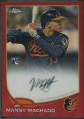 Manny Machado [Red Refractor] #12 Baseball Cards 2013 Topps Chrome Rookie Autograph Prices