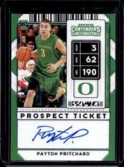 Payton Pritchard [Ticket Stub Autograph] Basketball Cards 2020 Panini Contenders Draft Picks Prices