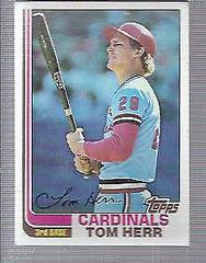 Tom Herr #27 Baseball Cards 1982 Topps Prices