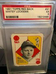 Whitey Lockman Baseball Cards 1951 Topps Red Back Prices