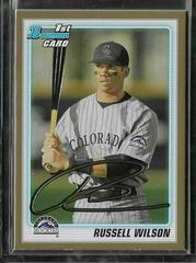 Russell Wilson [Gold] Baseball Cards 2010 Bowman Draft Picks & Prospects Prices