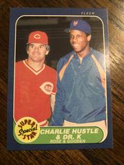 Charlie Hustle & DR. K [Rose & Gooden] #638 Baseball Cards 1986 Fleer Prices