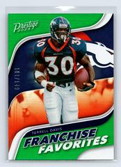 Terrell Davis [Green] #FF-13 Football Cards 2023 Panini Prestige Franchise Favorites Prices