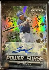 Sal Stewart [Autograph Silver] #PS-SS Baseball Cards 2022 Panini Prizm Draft Picks Power Surge Prices