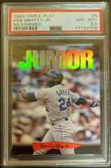 Ken Griffey Jr. #5 Baseball Cards 1993 Panini Donruss Triple Play Nicknames Prices