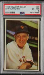 Leo Durocher #55 Baseball Cards 1953 Bowman Color Prices