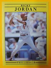 Ricky Jordan #401 Baseball Cards 1991 Fleer Prices