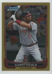 Albert Pujols [Gold Refractor] #107 Baseball Cards 2012 Bowman Chrome Prices