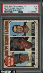 AL Pitching Leaders [Lonborg on Back] #10 Baseball Cards 1968 Topps Milton Bradley Prices