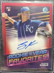 Jackson Kowar [Red] Baseball Cards 2022 Bowman Rookie of the Year Favorites Autographs Prices