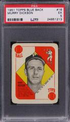 Murry Dickson Baseball Cards 1951 Topps Blue Back Prices