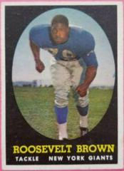 Roosevelt Brown #102 Football Cards 1958 Topps Prices
