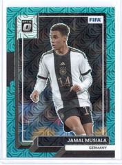 Jamal Musiala [Optic Teal Mojo] #56 Soccer Cards 2022 Panini Donruss Prices