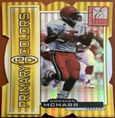 Donovan McNabb [Yellow Die Cut] Football Cards 1999 Panini Donruss Elite Primary Colors Prices