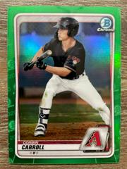 Corbin Carroll [Green Refractor] #BD-114 Baseball Cards 2020 Bowman Draft Chrome Prices