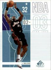Karl Malone Basketball Cards 2002 SP Game Used Prices