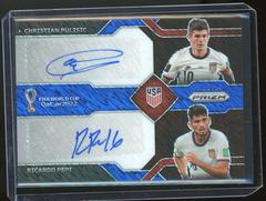 Christian Pulisic, Ricardo Pepi [Blue Shimmer] Soccer Cards 2022 Panini Prizm World Cup Dual Signatures Prices