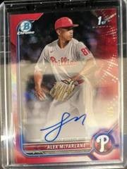 Alex McFarlane [Red Wave] Baseball Cards 2022 Bowman Draft Chrome Autographs Prices