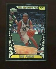 Tony Parker [Black Refractor] #155 Basketball Cards 2001 Topps Chrome Prices