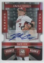 Zack Cox [Signature Status] #116 Baseball Cards 2010 Donruss Elite Extra Edition Prices