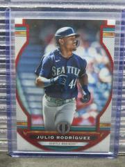 Julio Rodriguez [Red] #10 Baseball Cards 2023 Topps Tribute Prices