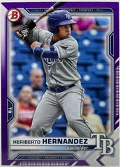Heriberto Hernandez [Purple] #BD-100 Baseball Cards 2021 Bowman Draft Prices