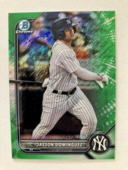 Jasson Dominguez [Green Shimmer Refractor] #BCP-244 Baseball Cards 2022 Bowman Chrome Prospects Prices
