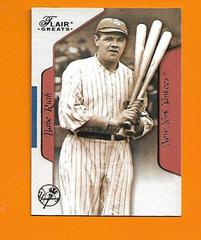 Babe Ruth Baseball Cards 2003 Flair Greats Prices