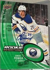 Owen Power [Autograph] Hockey Cards 2022 Upper Deck Trilogy Rookie Renditions Prices