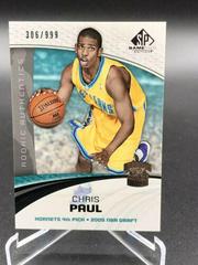 Chris Paul Basketball Cards 2005 SP Game Used Prices