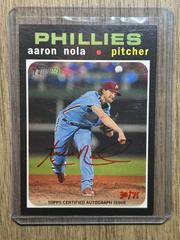 Aaron Nola [Red Ink] Baseball Cards 2020 Topps Heritage Real One Autographs Prices
