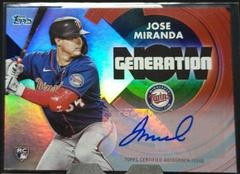 Jose Miranda [Autograph] Baseball Cards 2022 Topps Update Generation Now Prices