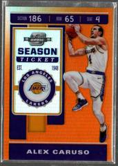 Alex Caruso [Orange] #86 Basketball Cards 2019 Panini Contenders Optic Prices