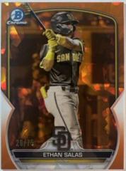 Ethan Salas [Orange Variation] #BCP-171 Baseball Cards 2023 Bowman Chrome Prospects Sapphire Prices
