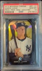 Aaron Judge [Gold Refractor] #PP-21 Baseball Cards 2015 Bowman Chrome Prospect Profiles Mini Prices