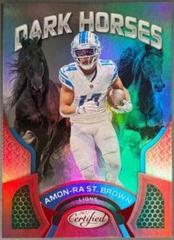 Amon Ra St. Brown [Red] #DH-14 Football Cards 2022 Panini Certified Dark Horses Prices