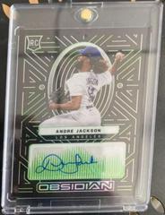 Andre Jackson [Green] Baseball Cards 2022 Panini Chronicles Obsidian Autographs Prices