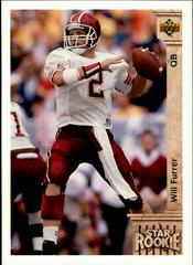 Will Furrer Football Cards 1992 Upper Deck Prices