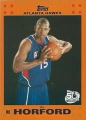 Al Horford [Orange] #3 Basketball Cards 2007 Topps Rookie Card Prices