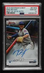 Kris Bryant Baseball Cards 2018 Bowman's Best of 2018 Autographs Prices