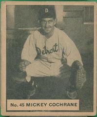Mickey Cochrane #45 Baseball Cards 1936 World Wide Gum Prices