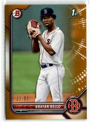 Brayan Bello [Gold] Baseball Cards 2022 Bowman Paper Prospects Prices
