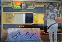 Jaden Ivey [Prime] #GS-JIV Basketball Cards 2022 Panini Chronicles Draft Picks Gold Standard Rookie Jersey Autograph Prices