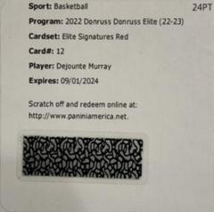 Dejounte Murray [Red] #ES-DM Basketball Cards 2022 Panini Donruss Elite Signatures Prices