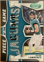 Trevor Lawrence [Green] #PG-TL Football Cards 2022 Panini Certified Piece of the Game Prices
